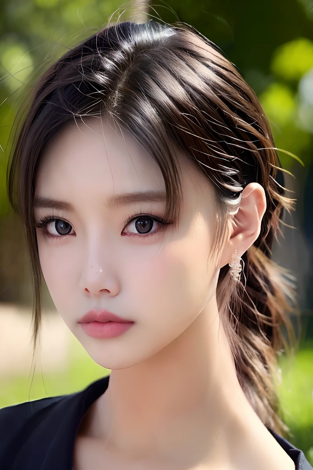 KPOP Idol、lyin in bed、full bodyesbian、校服、Photorealsitic、masuter piece、A detailed face、a smile、a closeup, masterpiece, top-quality, Raw foto, Photorealsitic, faces, unbelievable Ridiculous, beautiful a girl, There is a refreshing feeling、cute little, shorth hair, depth of fields, hight resolution, ultra-detailliert, finely detail, ighly detailed, extremely detailed eye and face, Sharp pupils, Realistic pupils, foco nítido, Cinematic lighting