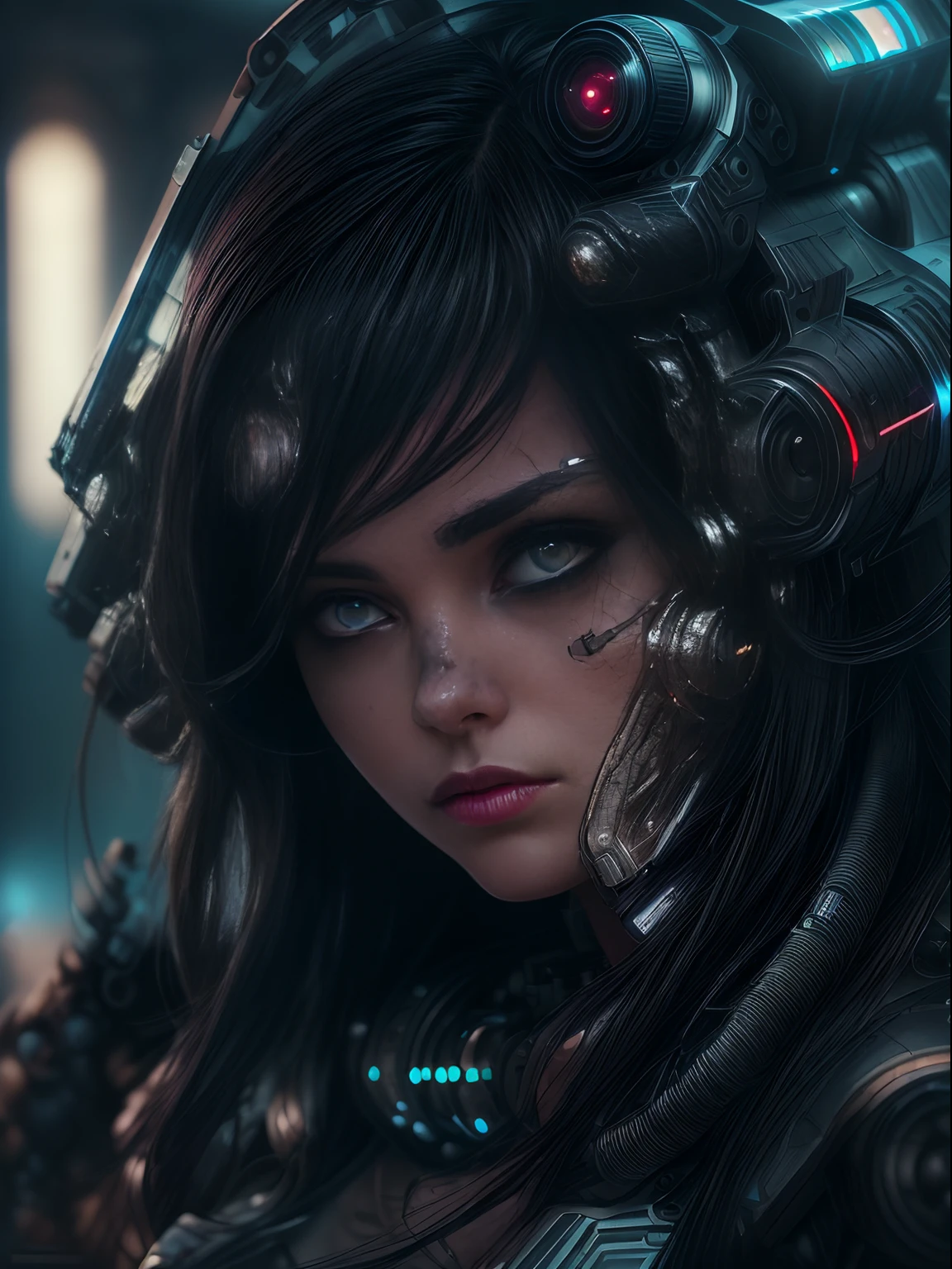(highly detailed:1.2),(best quality:1.2),8k,sharp focus,(subsurface scattering:1.1),(nsfw:1.1), (award winning photograph:1.2),1girl, (many many detailed black tattoos on face:1.2), by emb-rrf-low,(many many thick black dark tattoos on body nose and eyes:1.2),(close shot:1.2), (separation of face segments:1.1), (deep seams on face and body:1.2)
(beautiful cyborg with scifi laser gun:1.3), (shooting lasers at enemy robots:1.3), (dynamic action pose:1.2), neon glow under the skin
(very detailed clothes:1.2), (highly detailed background:1.3), RPG, Elden Ring, (scifi:1.2), (hyperrealistic:1.2), dramatic lighting,artstation, artgerm, greg rutkowski, alphonse mucha, trending on artstation, trending on deviantart, wlop