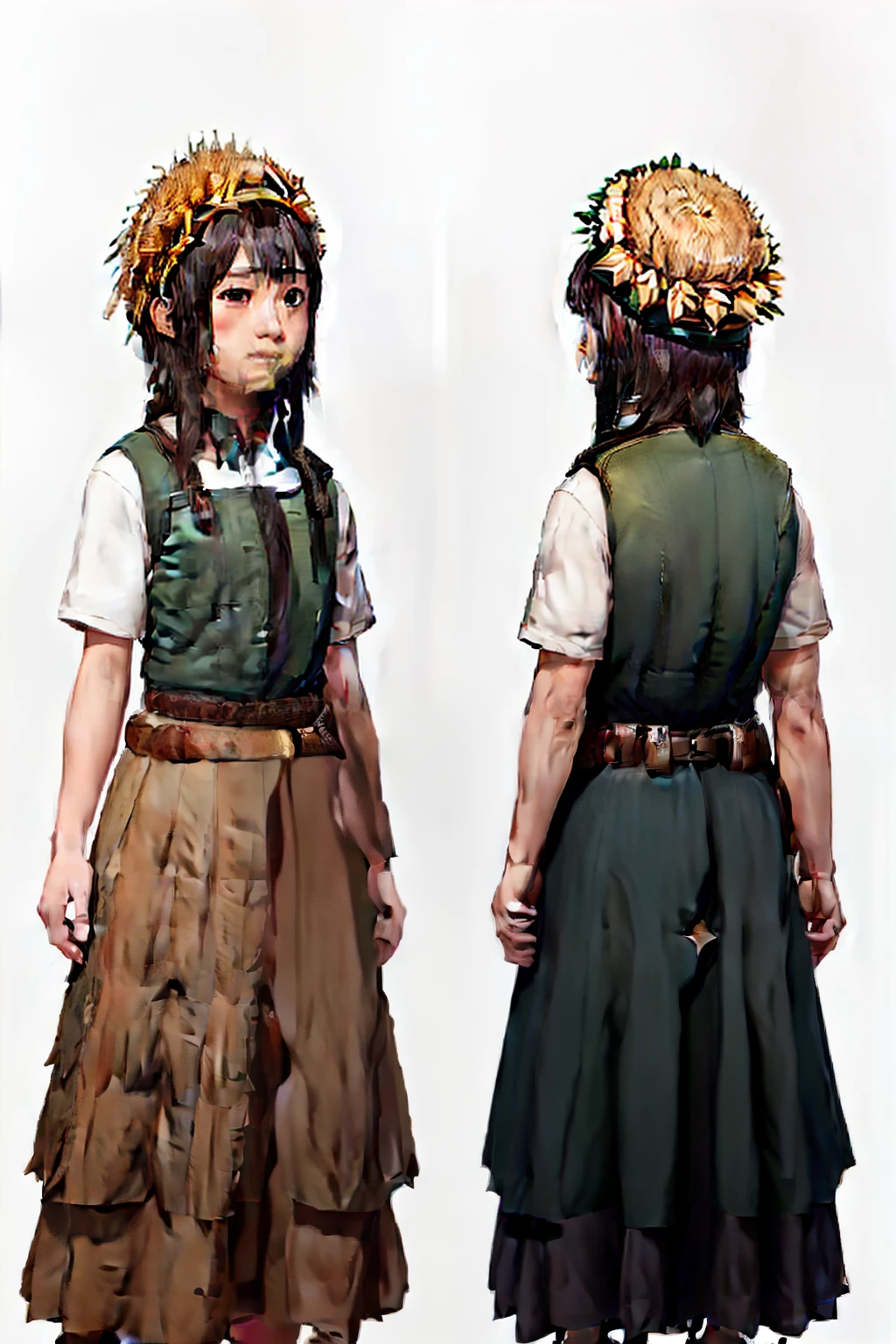 The character hat consists of corn, rice, Wheat flower