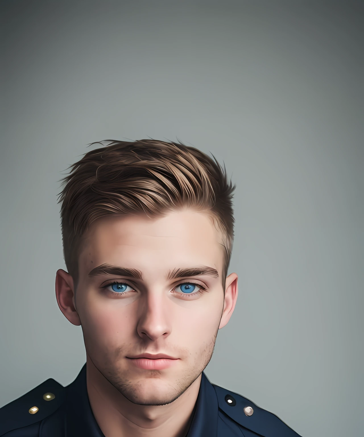police officers Male 25 years old Beautiful blue eyes nordic cadre