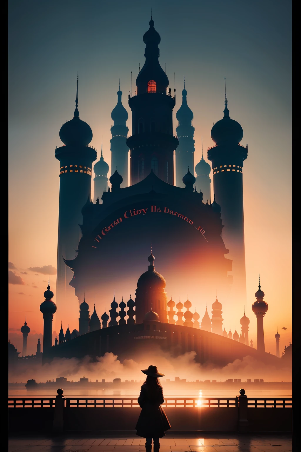 Harbin city silhouette poster