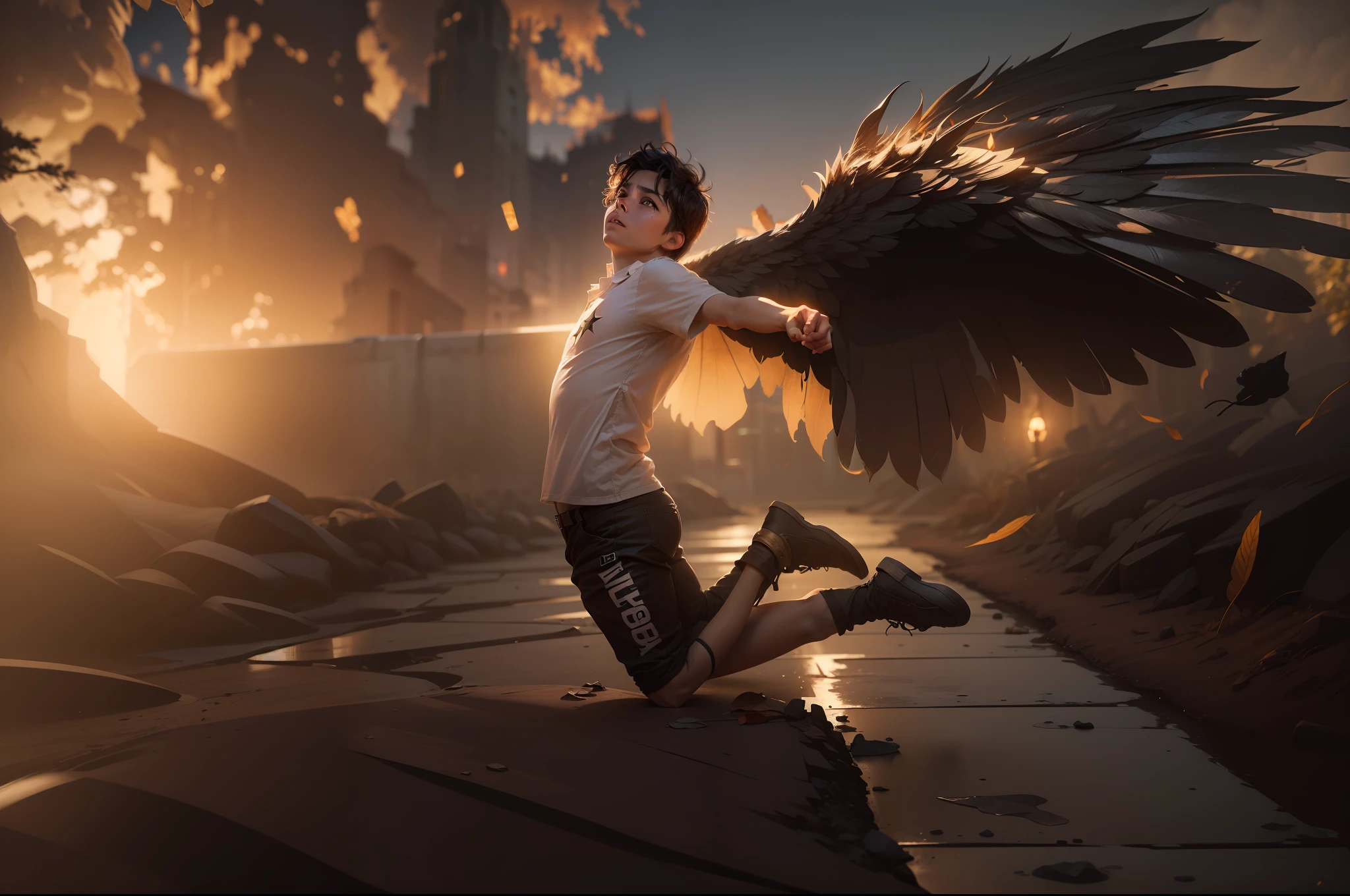 Boy become a Lucifer Morningstar, Netflix series, Realistic enhance and detailed,4k