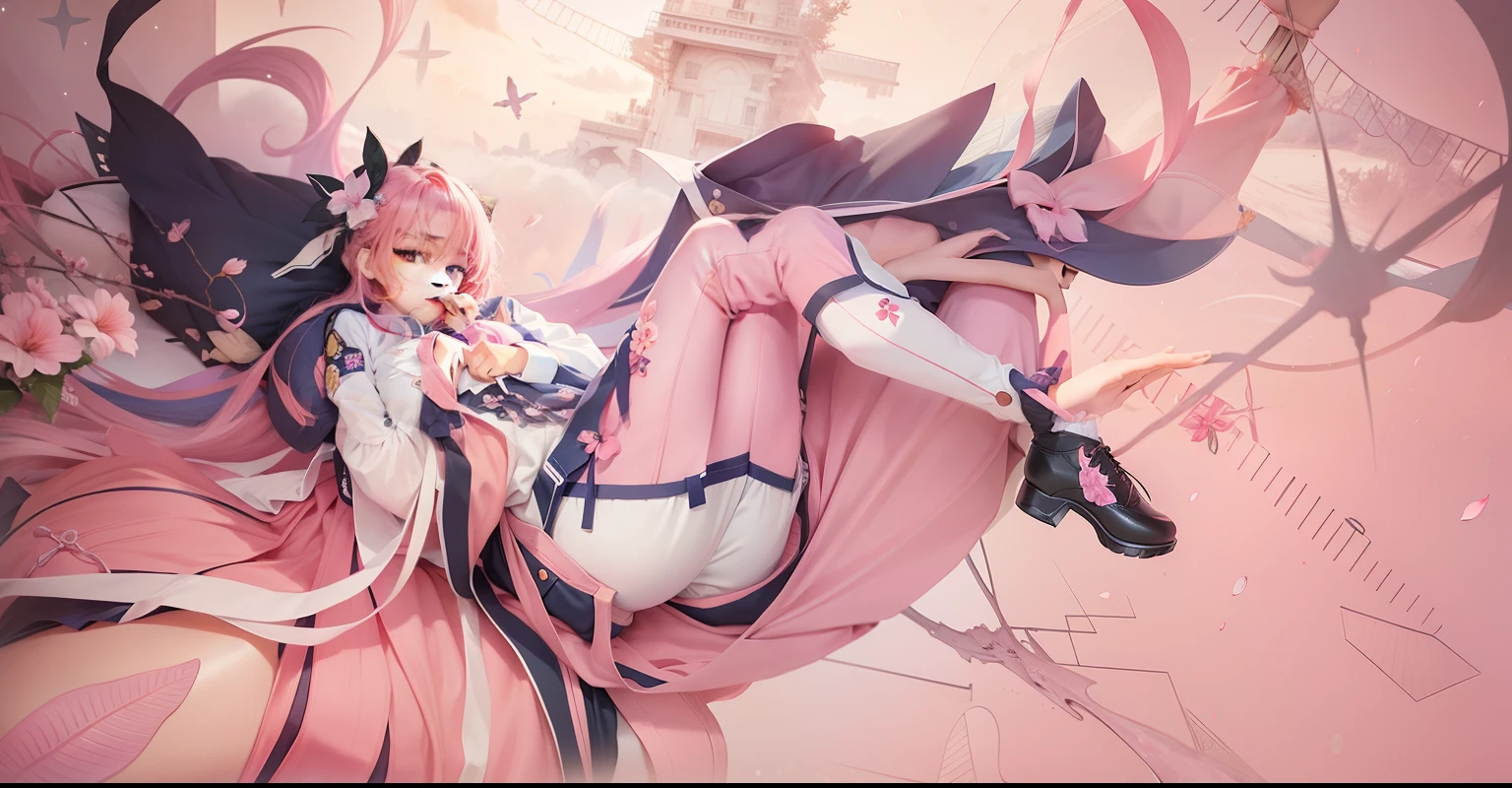 Morning flower sea pink hair JK uniform