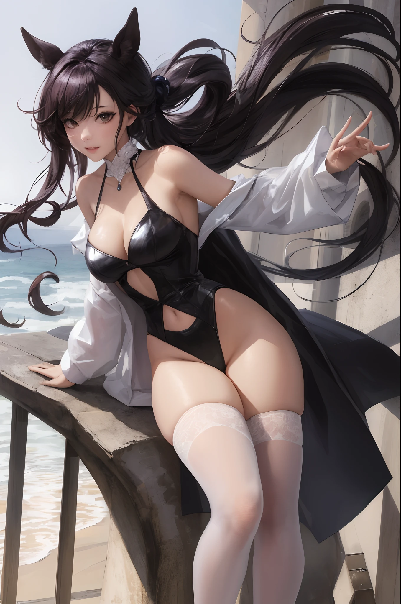 female pervert,Raised sexy,horse tailed,浴室