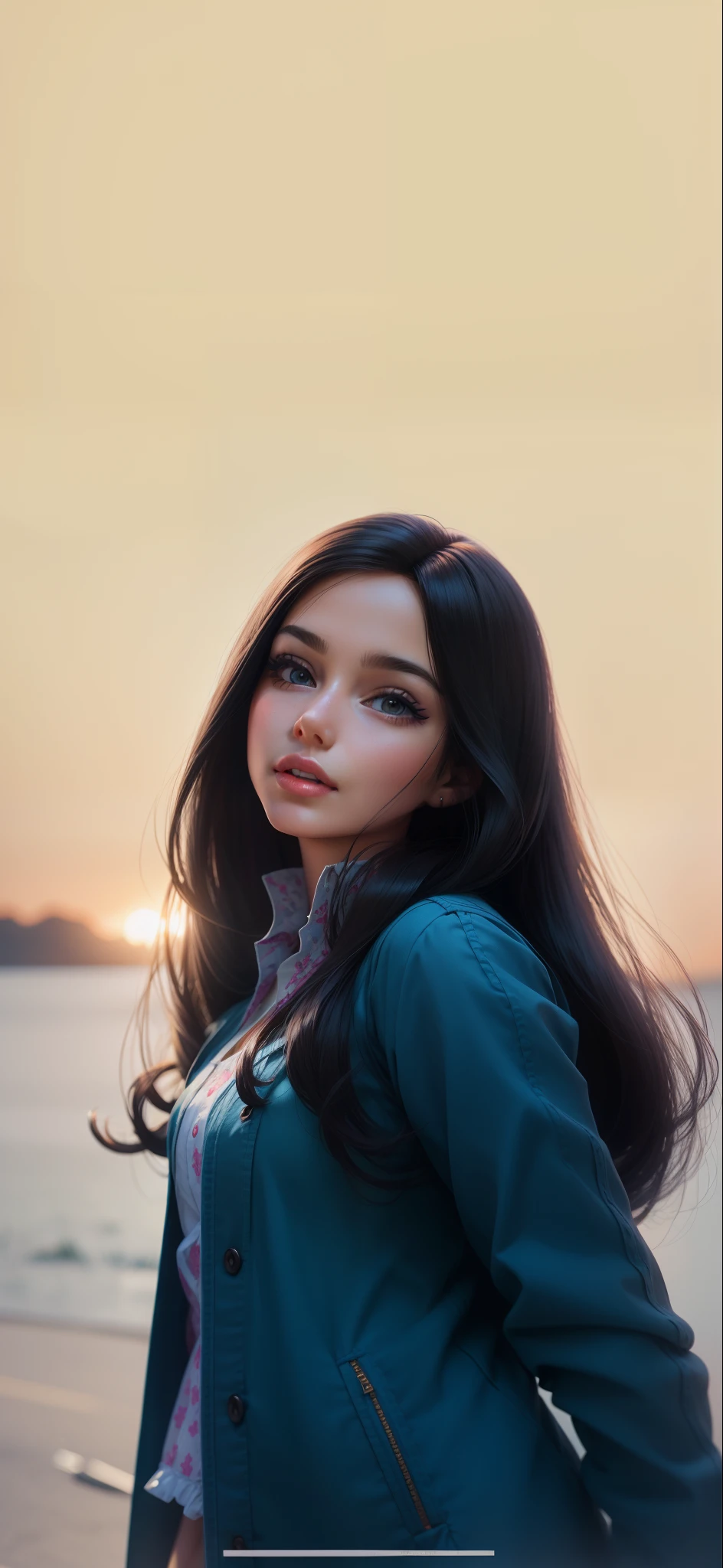Realistic picture, output as same face in Barbie version, change background like Barbie world,Barbie frock.
