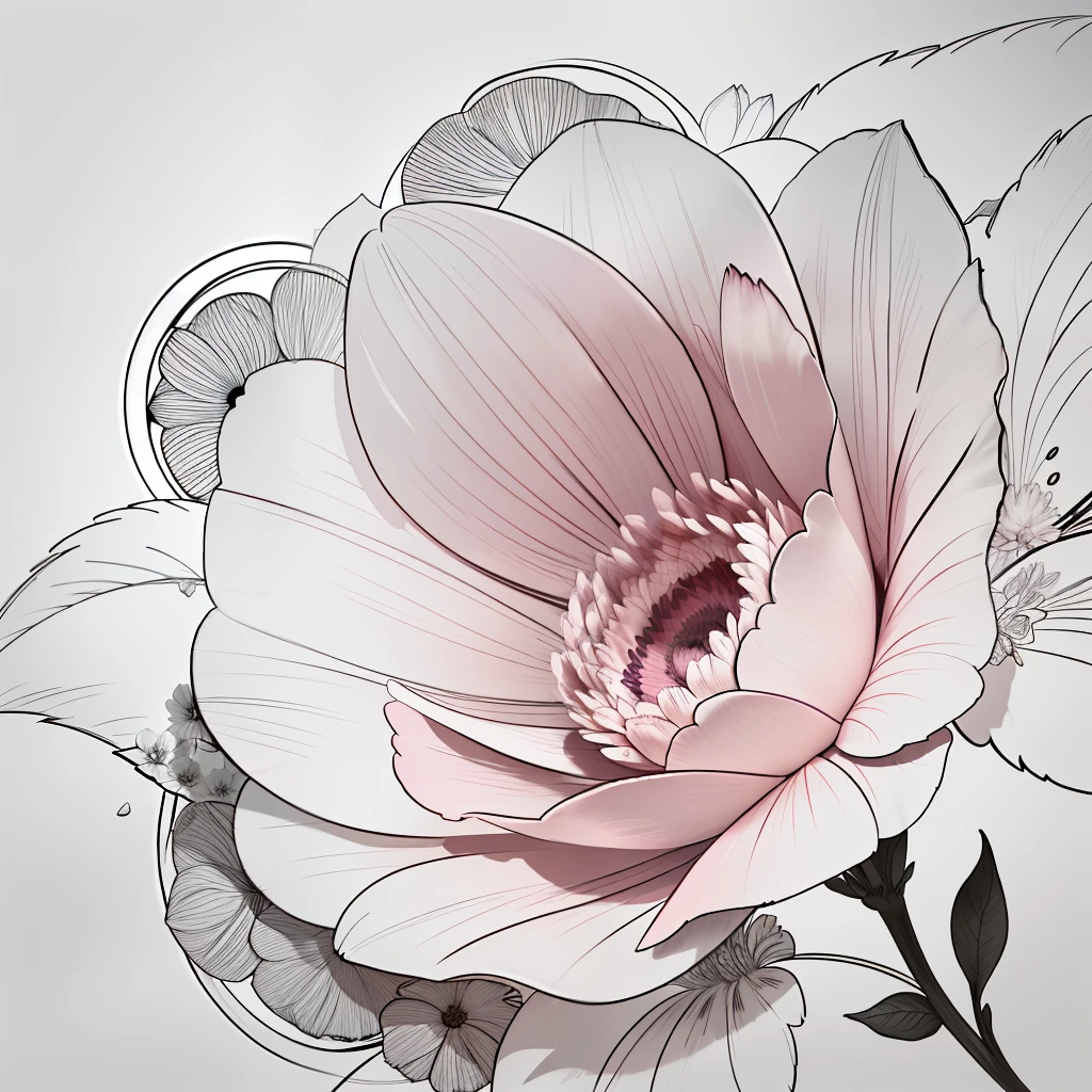 {masterpiece} Description: A simple and  masterpiece, ideal to print on a t-shirt and convey a minimalist and elegant style. The image features an abstract drawing of a stylized flower. With soft lines and delicate contours, the flower exudes delicacy and harmony. The subtle details give a touch of sophistication to the design, while the absence of background allows the flower to be the focal point. The choice of soft colors, such as shades of pink and white, adds a serene look to the work. This simple,  masterpiece will be perfect for printing on a T-shirt, offering a modern and charming look. Tags: Masterpiece, Print, T-shirt, Simple, No bottom, Abstract drawing, Stylized flower, Soft lines, Delicate contours, Delicacy, Harmony, Subtle details, Sophistication, Soft colors, Pink, White, Serenity, Modern, Charming.:: floral::1 moonlight::1 DSLR::1 baby blue color::1 --v 4 --quality 2