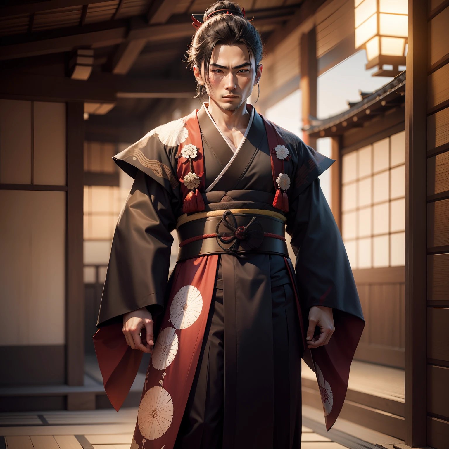 Full kimono samurai Wear covers whole body
