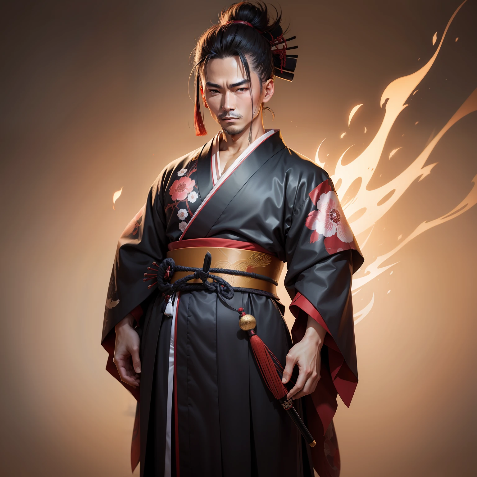 Full kimono samurai Wear covers whole body