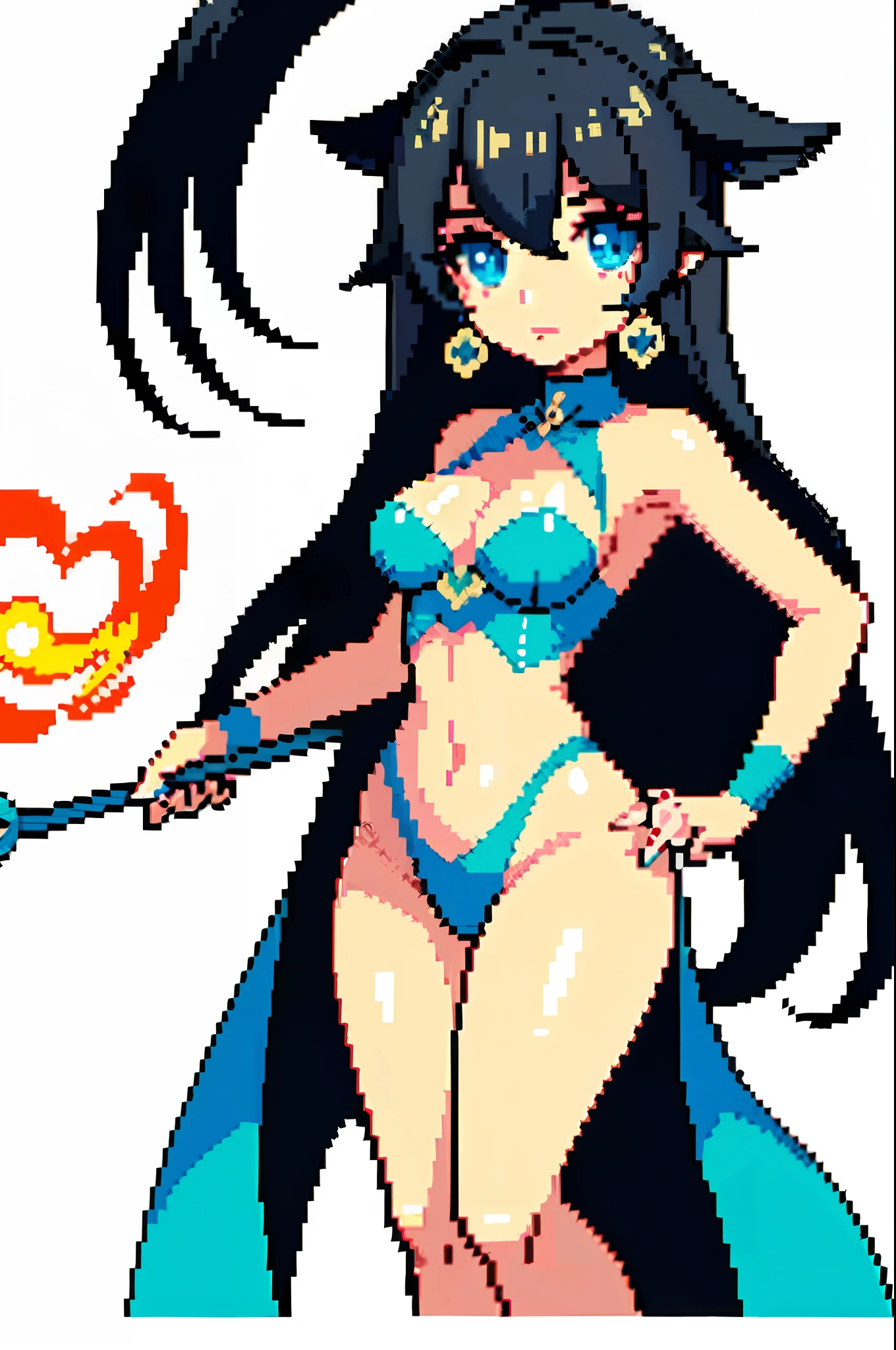 (master part, best quality, best quality), pixel, pixel Art, uma menina, corpo inteiro, fantasia sombria