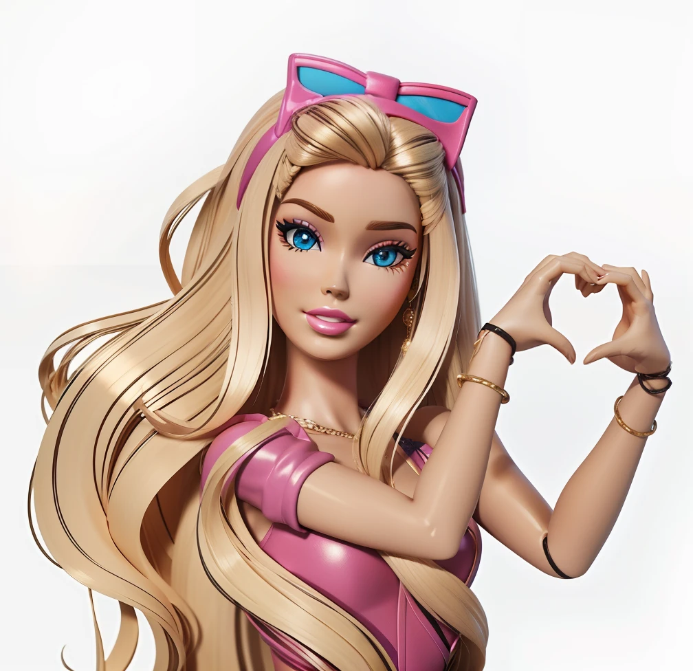 Barbie, imagem em 3d, boneca, altamente detalhada, Alta nitidez, max quality, Barbie 3d, sharp strokes, Uplighting, cinematic lighting