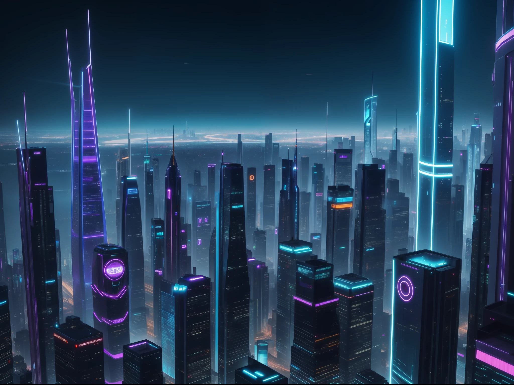 Cybernexia is a futuristic and vibrant metropolis, known for its stunning cityscapes and constant bustle. The streets are decorated with neon lights, refletindo a modernidade e a energia da cidade. Elegant skyscrapers and futuristic architecture define the skyline, while advanced technology coexists with diverse culture.