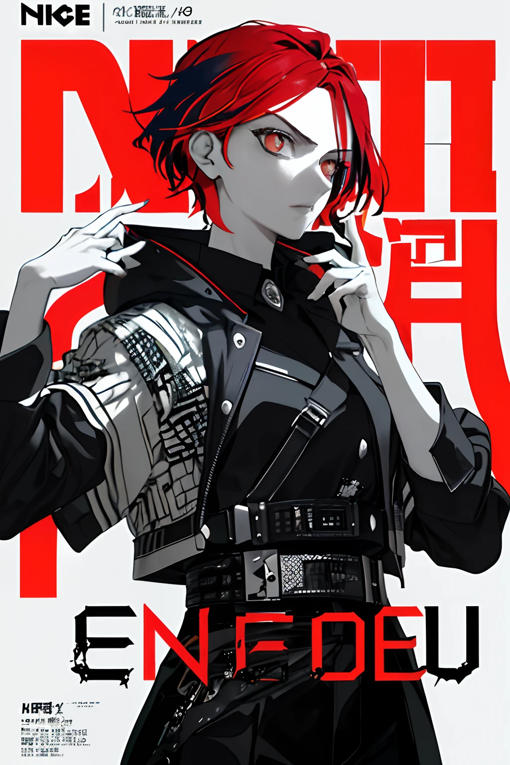 ((((dramatic))), (((gritty))), (((intense))) film poster featuring a young woman as the central character. She stands confidently in the center of the poster, wearing a stylish and edgy outfit, with a determined expression on her face. The background is dark and gritty, with a sense of danger and intensity. The text is bold and attention-grabbing, with a catchy tagline that adds to the overall feeling of drama and excitement. The color palette is mainly dark with splashes of vibrant colors, giving the poster a dynamic and visually striking appearance,tachi-e
(magazine:1.3), (cover-style:1.3), fashionable, woman, vibrant, outfit, posing, front, colorful, dynamic, background, elements, confident, expression, holding, statement, accessory, majestic, coiled, around, touch, scene, text, cover, bold, attention-grabbing, title, stylish, font, catchy, headline, larger, striking, modern, trendy, focus, fashion,