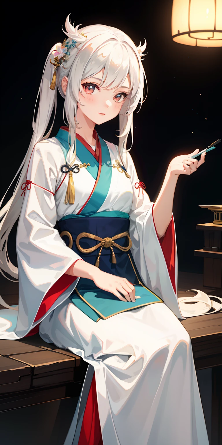 1girl, (hanfu), glowing, sidelighting, wallpaper,