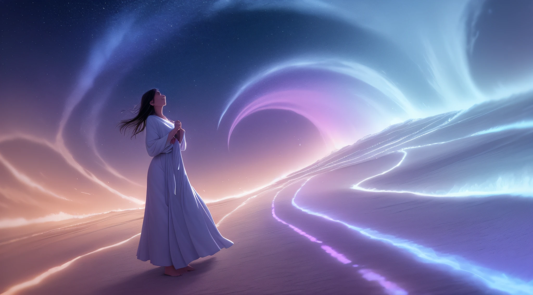 this image, let us see the beauty that exists beyond the physical realm. As an elderly person's body becomes weaker, the soul is released with a grace and lightness that defies gravity. The scene is imbued with a sense of playfulness, with bright colors and whimsical shapes that evoke a childlike wonder. The beauty of the soul's journey is highlighted with every stroke of the brush, every pixel of the image. The teachings of Spiritism guide us through this journey, reminding us that death is not an end, but a new beginning. As the soul walks towards a life of greater beauty, the path is lit by a soft and gentle light that leads the way. This is not a scene of sorrow or sadness, but one of joy and wonder. The lightness of the soul is contagious, spreading to all who witness the beauty of the moment. The image is filled with hope and promise, reminding us that there is beauty to be found in even the most difficult of transitions. The details of the image are intricate and precise, with every curve and line perfectly captured in vivid colors. The playful nature of the image is enhanced with volumetric lighting and other effects that bring the scene to life. As we look upon this image, we are reminded of the eternal nature of the soul, and the beauty that awaits us beyond this physical realm. This is not a goodbye, but a new beginning, a journey towards greater beauty and light. Let us embrace the teachings of Spiritism and celebrate the beauty contained in passing away, as we witness the lightness of the soul on its journey towards a more beautiful life on a path of light.