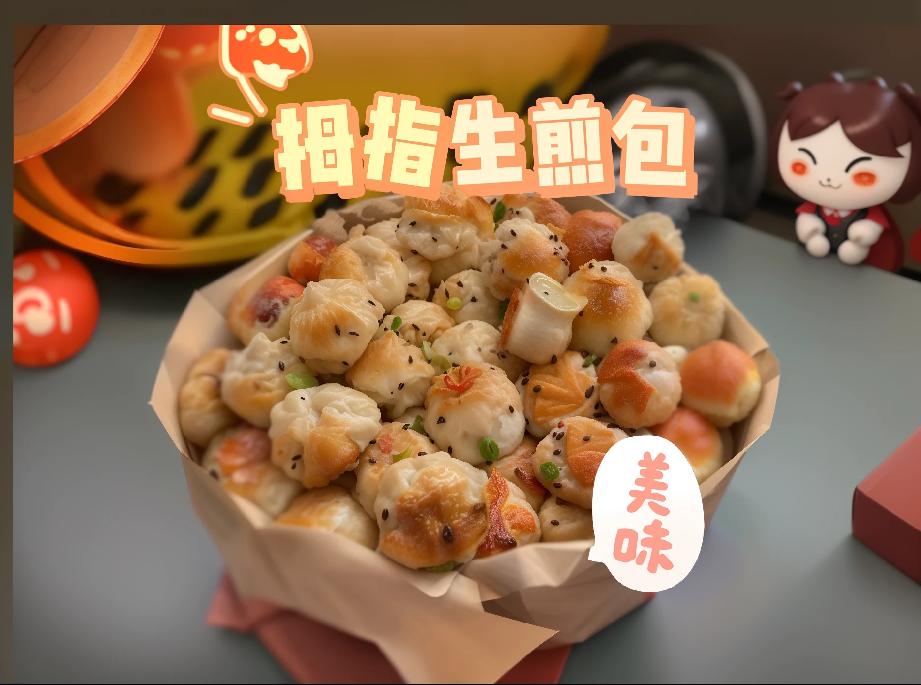 There was a bag of food on the table, ❤🔥🍄🌪, 💣 💥, Middle metaverse, 8K)), Chiba Yuda, delicacy, 🥥 🍕 blend, Delicious, qiangshu, 🔞🤡, jia, luscious with sesame seeds
