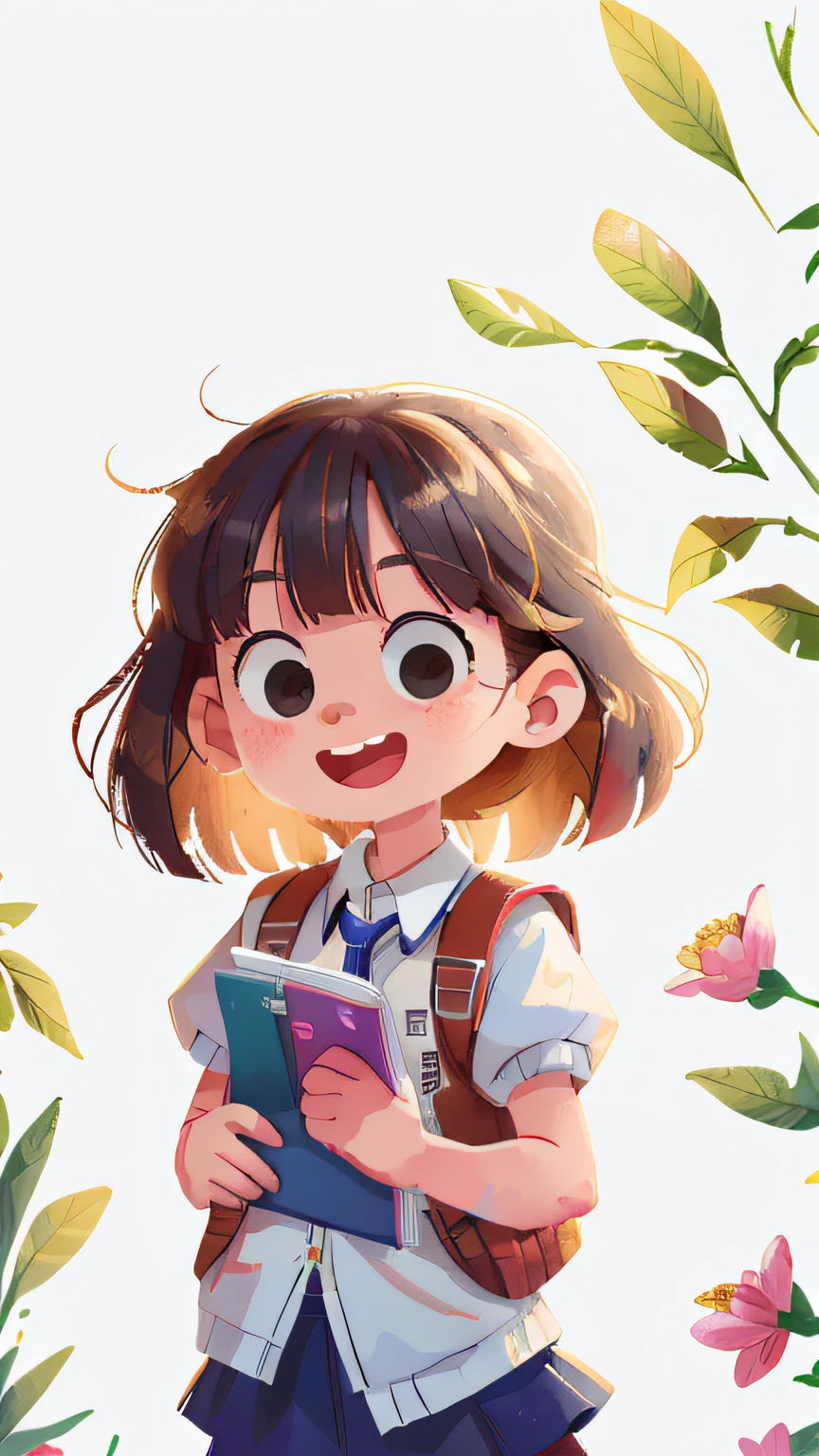 two girl, back to school, white background,
happy, happy, perfect quality, clear focus
(masterpiece: 1.2) (realistic: 1.2) (bokeh) (best quality) (detailed skin: 1.3) (complex details) (8K) (detail eyes) (sharp focus), (happy) full body, clean background,white background, long view composition, 85MM SHOT