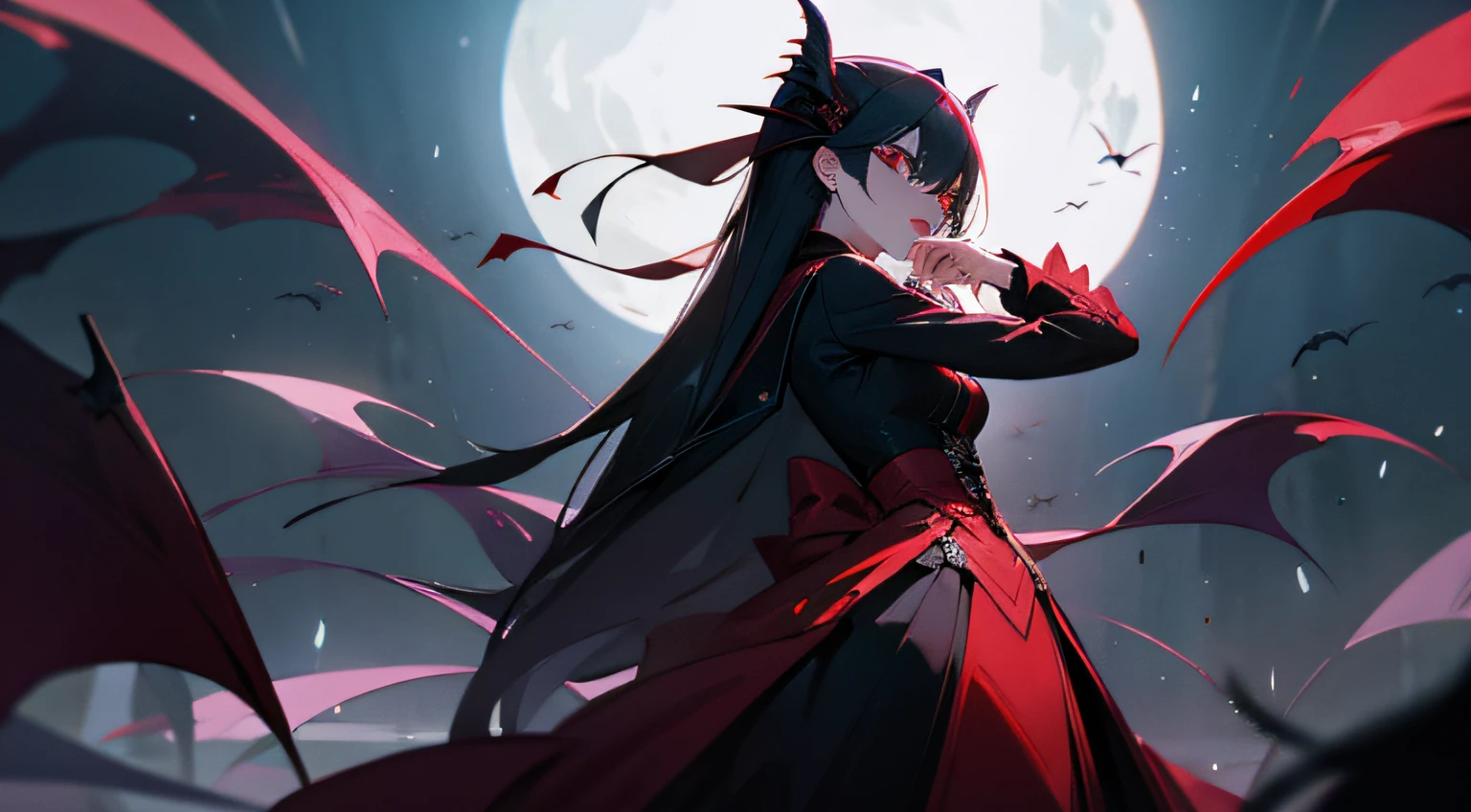 Charismatic female portrayal of vampires。