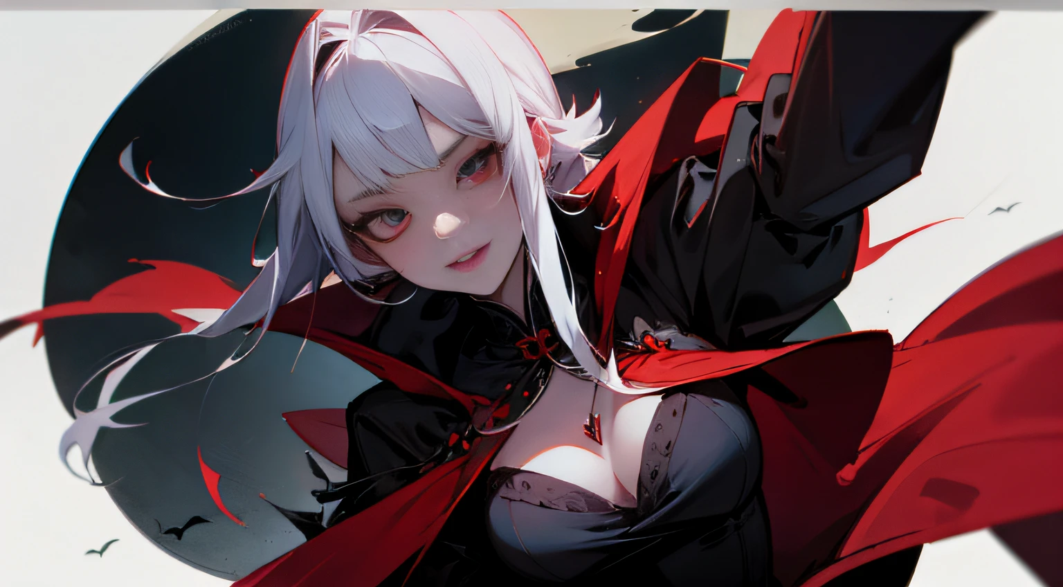 Charismatic female portrayal of vampires。