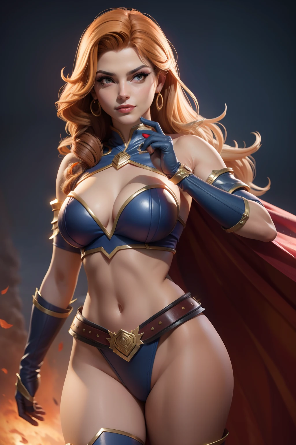 Mulher linda, sexy, Cosplay, heroine, mulher maravilha, heroic pose