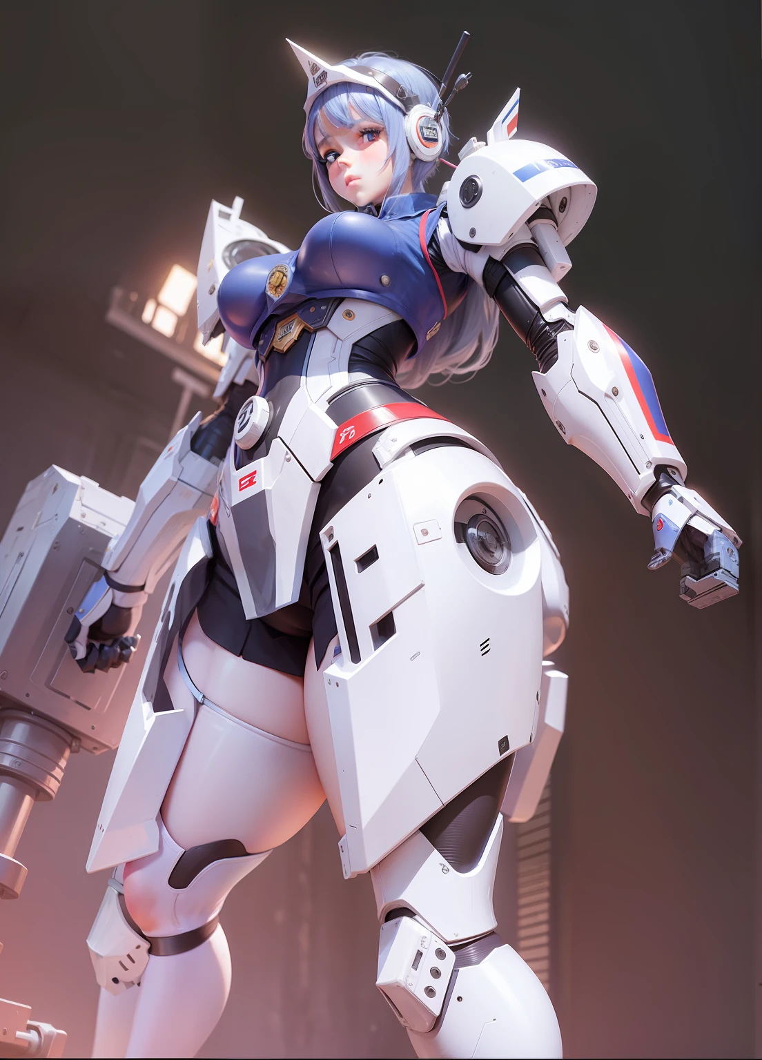 machine girl,schoolgirls,Royal sister face,long leges