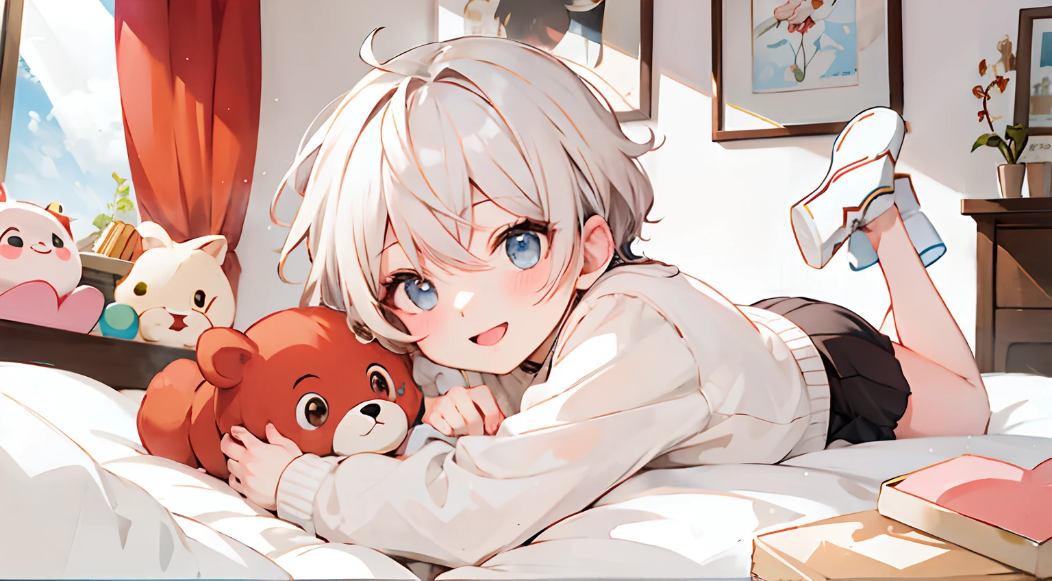 brown hair,blue color eyes