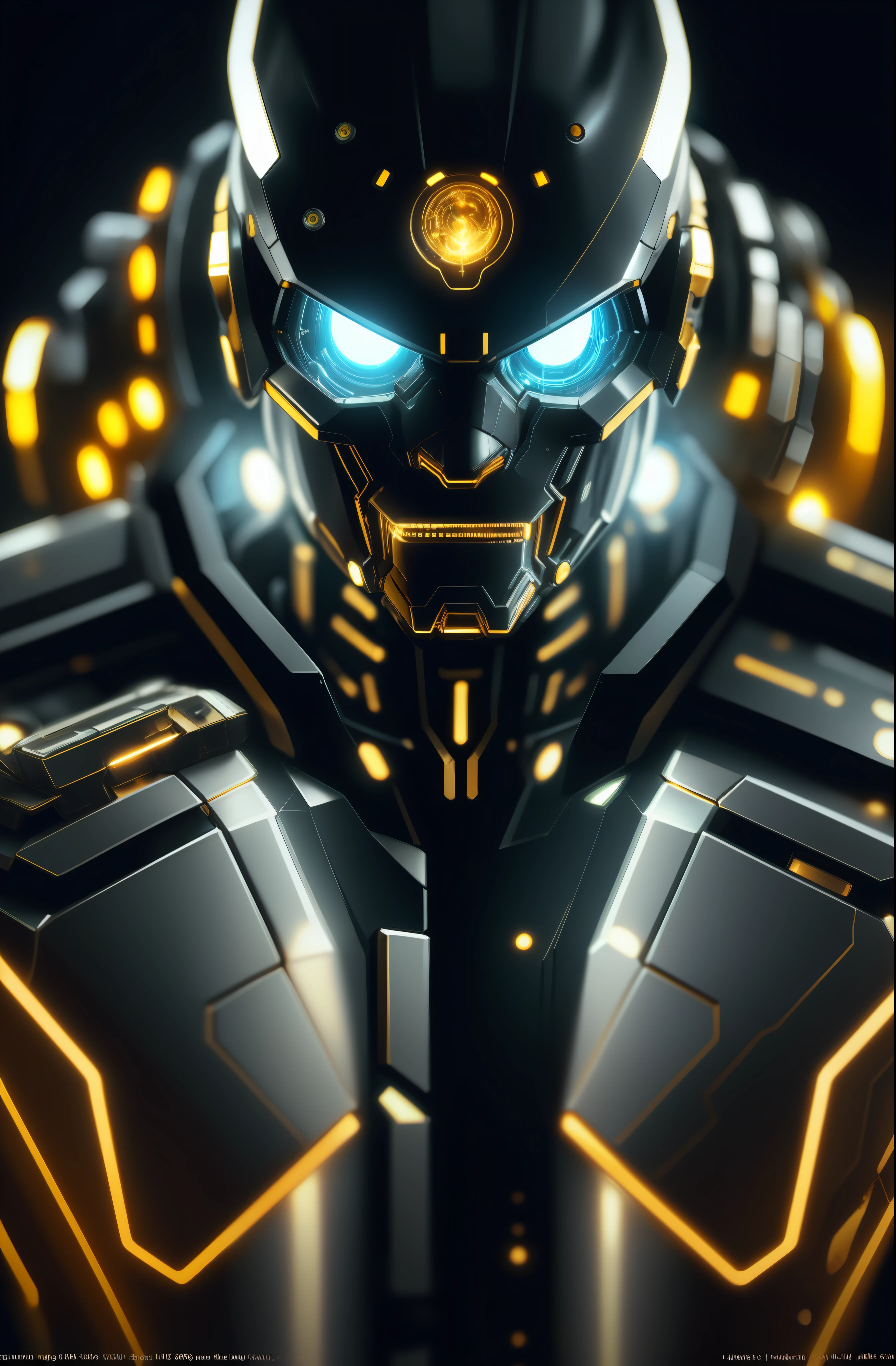 man, gold oil leaking from wires , cyborg man | with a visible detailed brain | muscles cable wires | biopunk | cybernetic | cyberpunk | Luminous light strip,Frosted silver metal,Future Technology,Fantasy Art, canon m50 | 100mm | sharp focus | smooth | hyperrealism | highly detailed | intricate details | carved