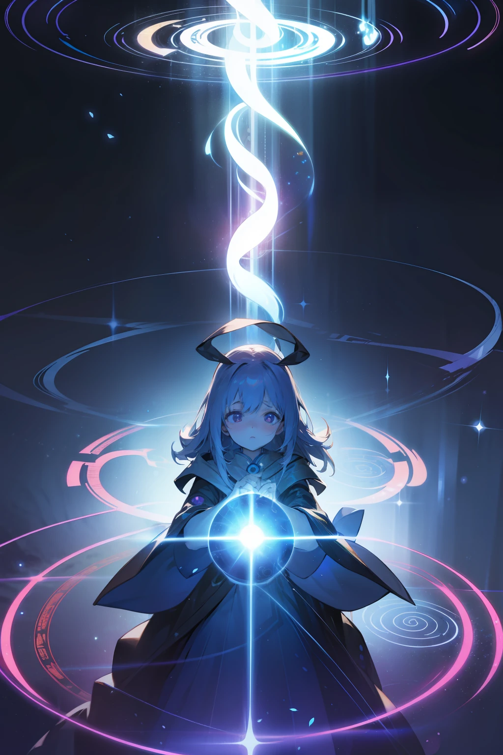 Who is summoned、magic circles、One Girl