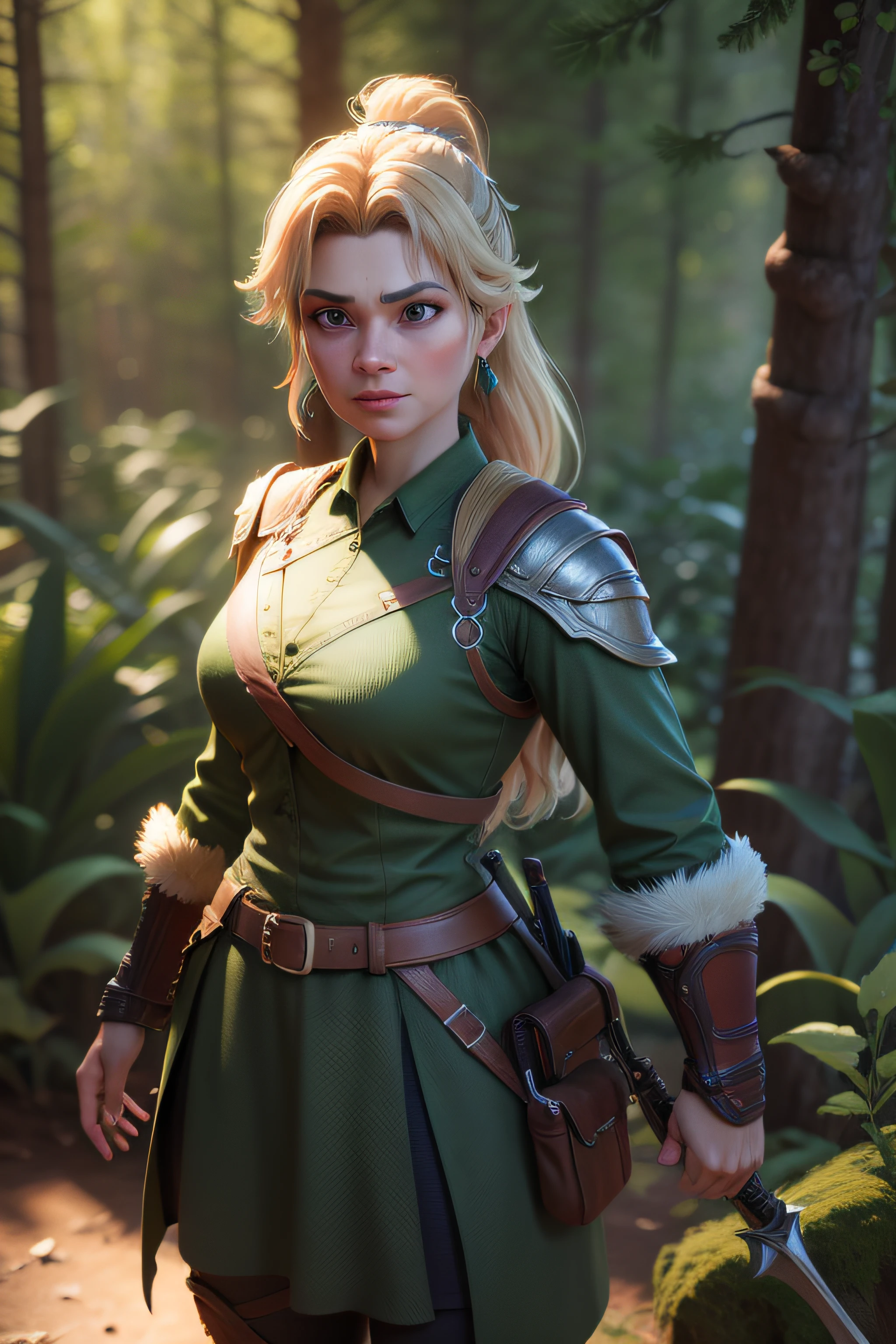 Sonya, guerreira na selva, 3D, 4K.