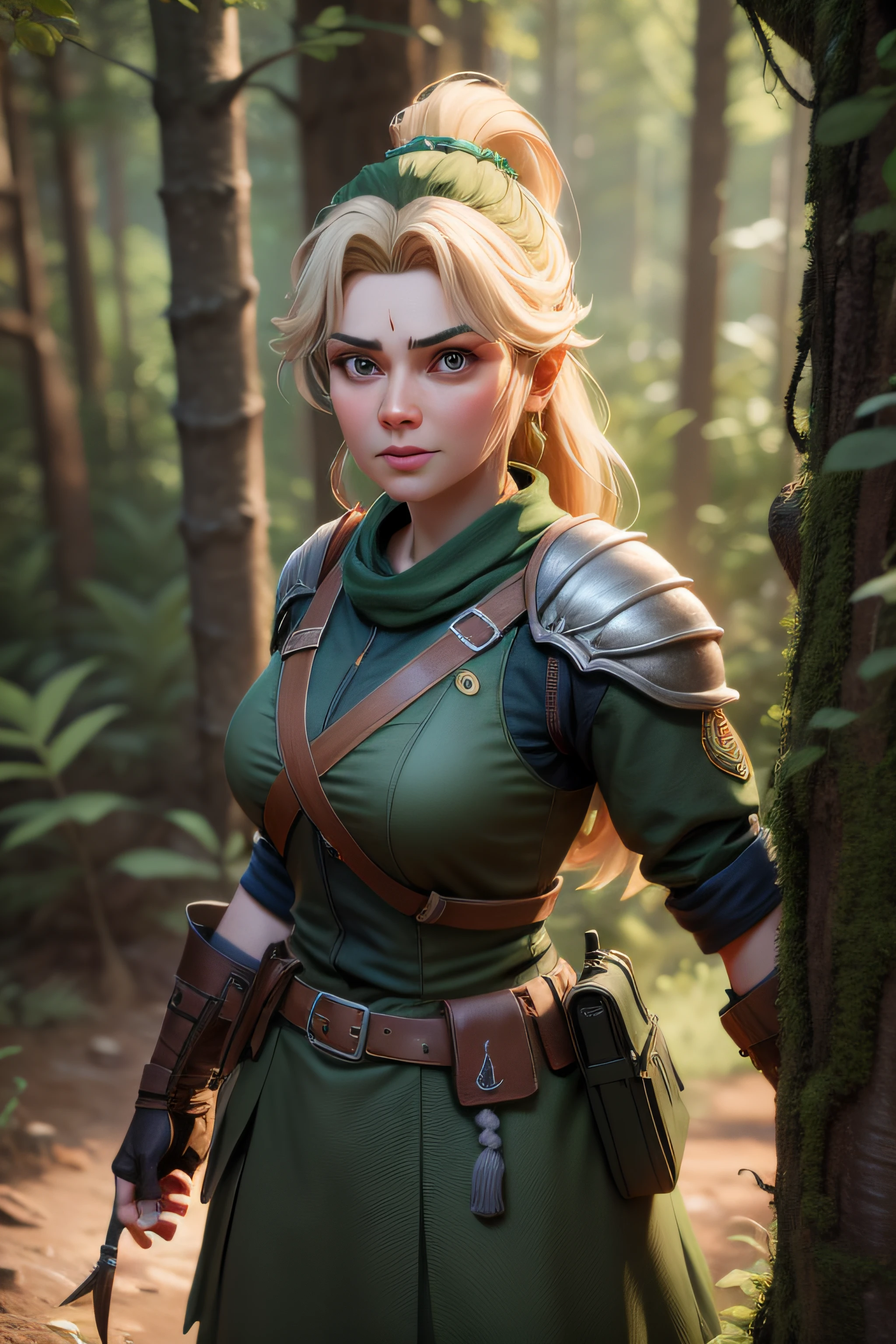 Sonya, guerreira na selva, 3D, 4K.