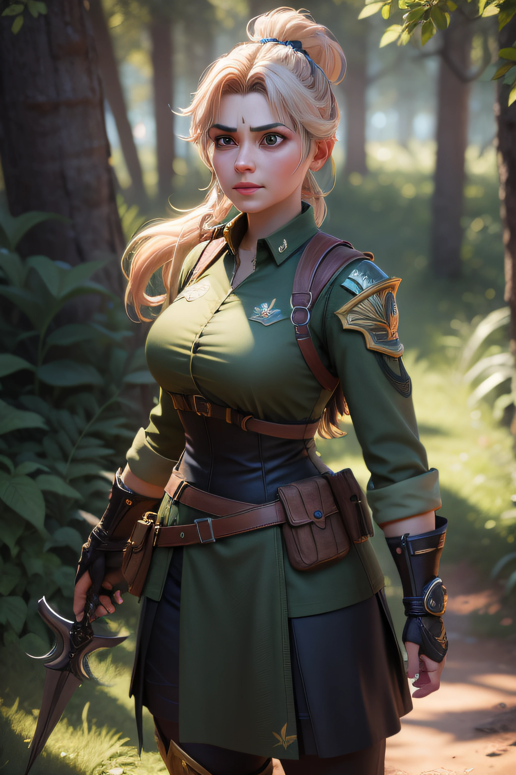 Sonya, guerreira na selva, 3D, 4K.