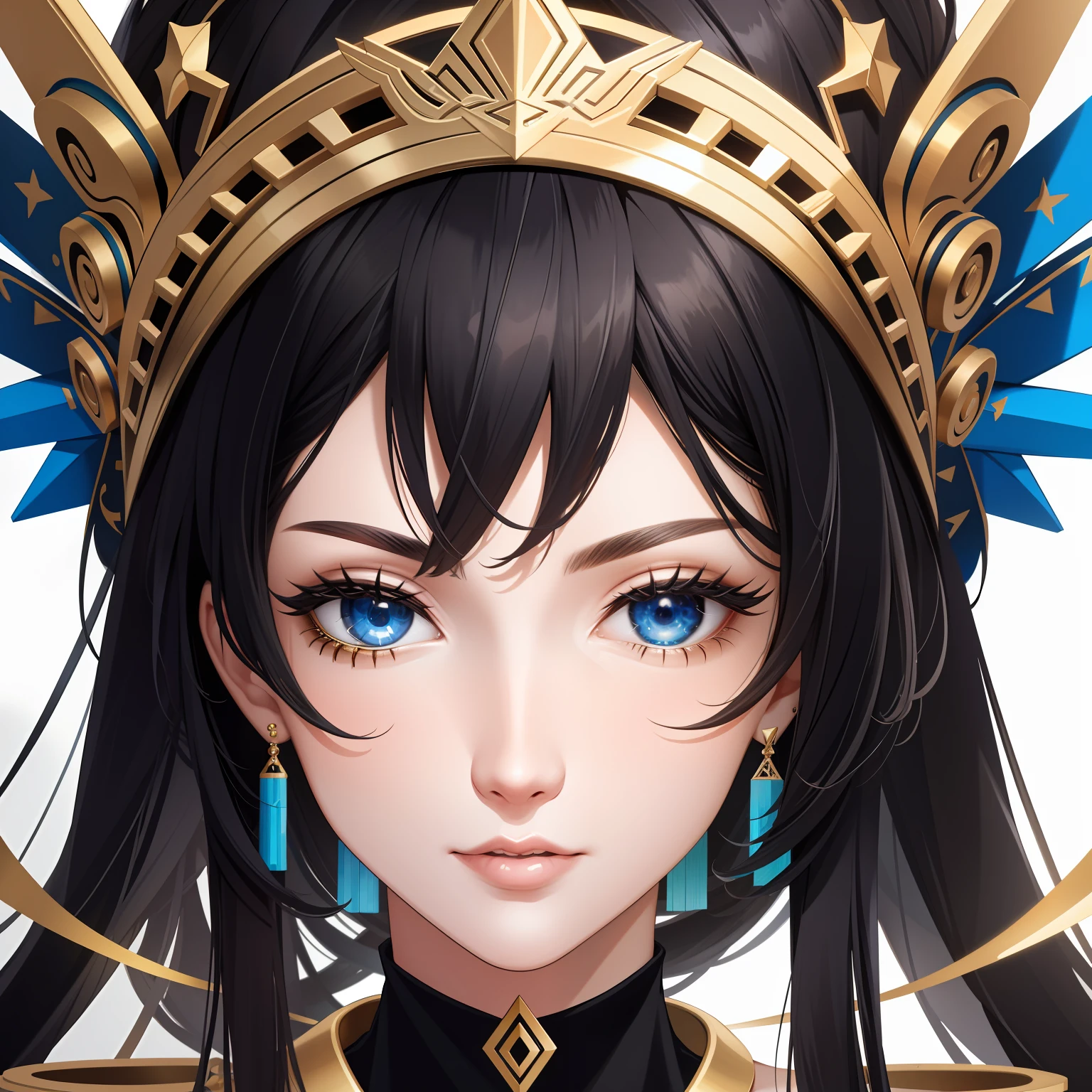 20 new ideas about geometric portraits you just gotta see, in the style of uhd image, human sculptures, vibrant mosaic, mechanical sculptures, piles/stacks, photorealistic detail