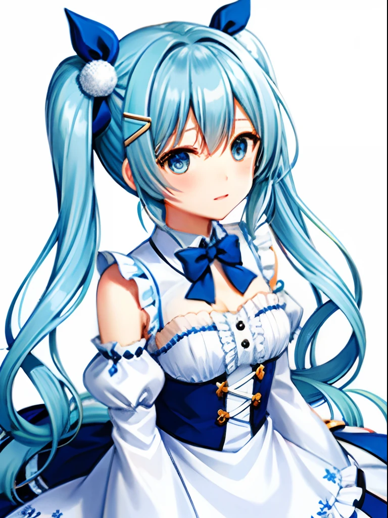 {{{NSFW}}},{{{SEX}}}、{{{Top Sex Girls}}}、{{{cum shots}}},1girl in, Solo, Yuki Miku, Long hair, Twin-tailed, (Light blue hair:1.2), Blue eyes, ((Snowflake_print)), Snowflake_hair_ornament detached, Detached sleeves, Puffy sleeves, Puffy removed sleeves, musical note hair ornament, frilld, Light blue dress, White pantyhose, Komono, Center frills, Best Quality, Blue Gloves, blue bow, Hair Bow,