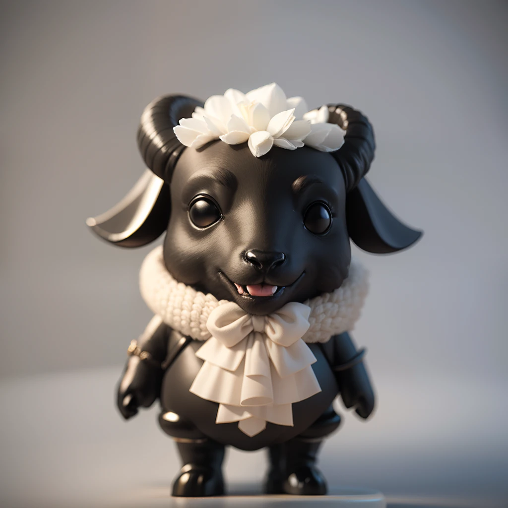 a black sheep full body, render 3d, funko pop crazy smile --auto --s2