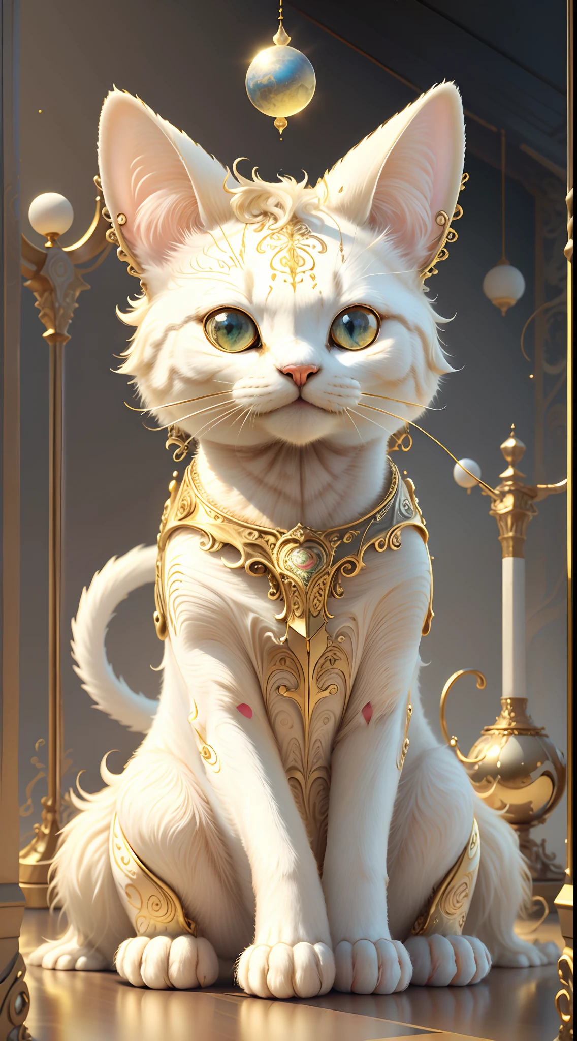 Ivory Gold AI psychedelic magic,catss,cleanness,brightly,ssmile,Funny