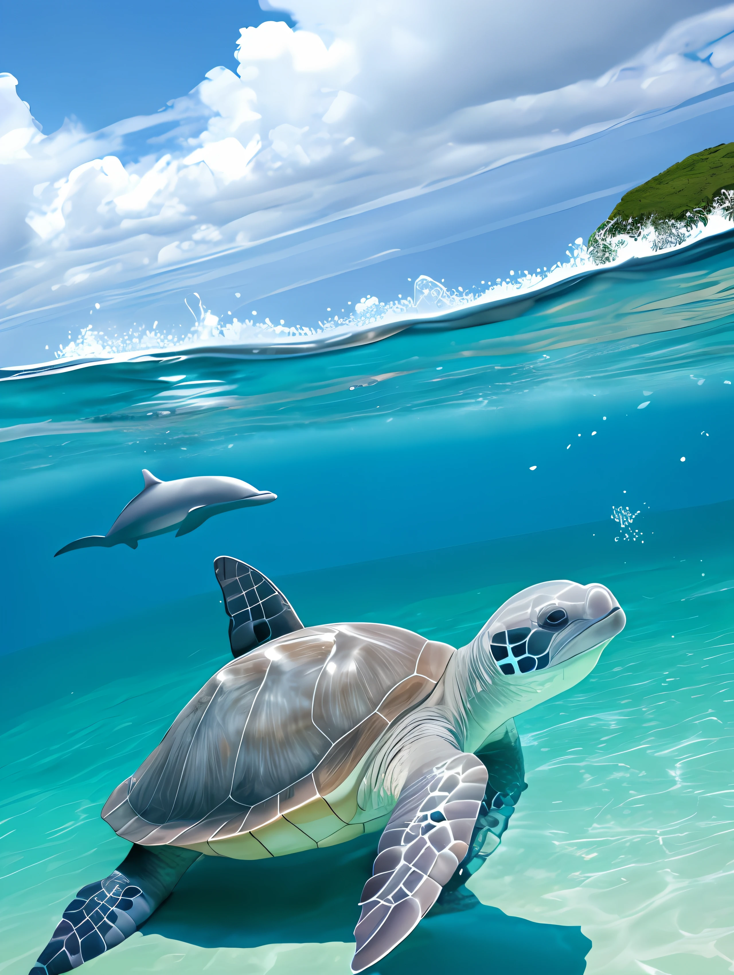 Mare　Clear　a dolphin　sea turtle