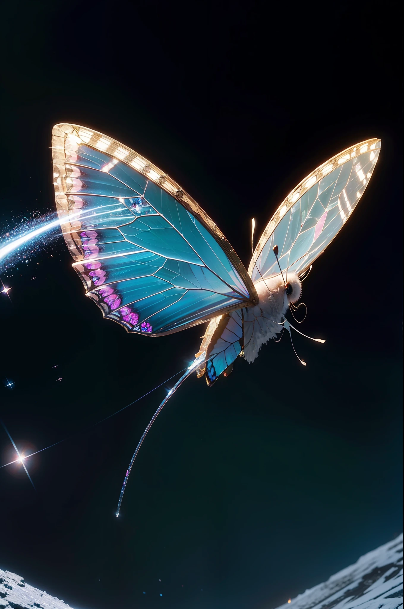 There is a butterfly,There are a lot of crystals on the wings, intricate ornate anime cgi style, Beautiful digital artwork, 8K high quality detailed art, high definition cgsociety, sapphire butterfly jewellery, mechanical butterfly, 4k highly detailed digital art, Butterfly, cgsociety 8k, cgsociety 8k, cgsociety 8 k, cgsociety 9, stunning cgsociety