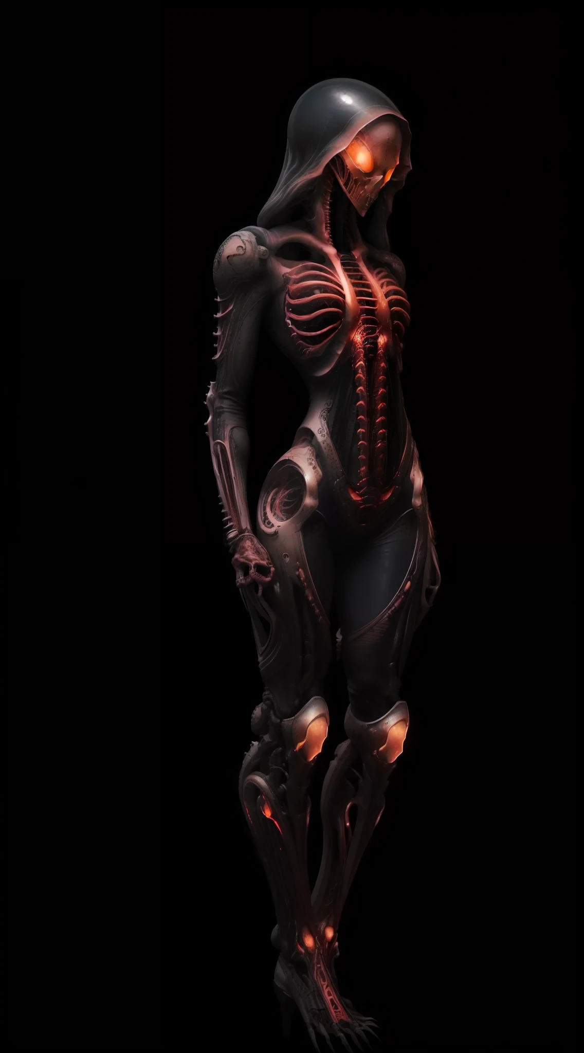 jane_noexist, (skull :0.3) ,(blood vessels attached to tubes),(biomechanical vertebra attached to the thorax),((biomechanical cervical attachment to the neck))
((obra-prima), (melhor qualidade), (ultra-detalhado), solo, capuz, luvas pretas, mangas compridas,
fantasia, sci-fi, horror, (((corpo inteiro))), ((vista lateral)), alien
Realistic, HNSRDLF Style Intricate Biomechanical Detail
masterpiece, foto premiada, estilo, correndo