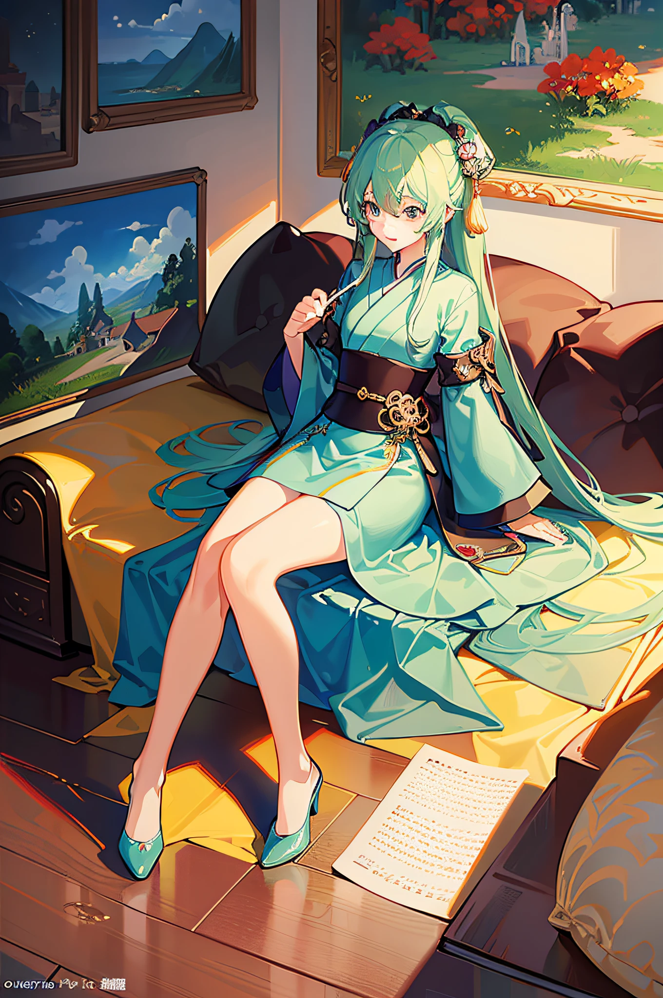 ,(Masterpiece:1.2, high quality), (pixiv:1.4),Gongbi painting of the Song Dynasty