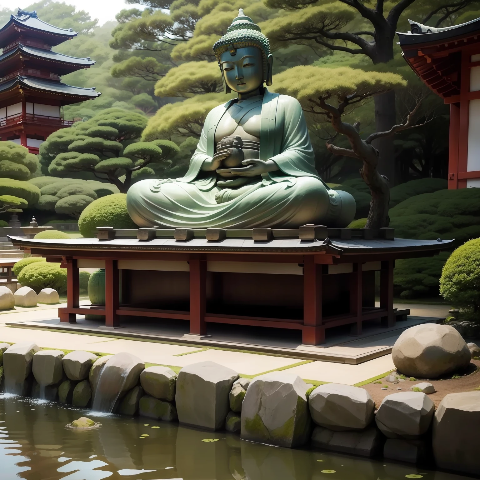 Japanese garden、Image of the Great Buddha of Japan