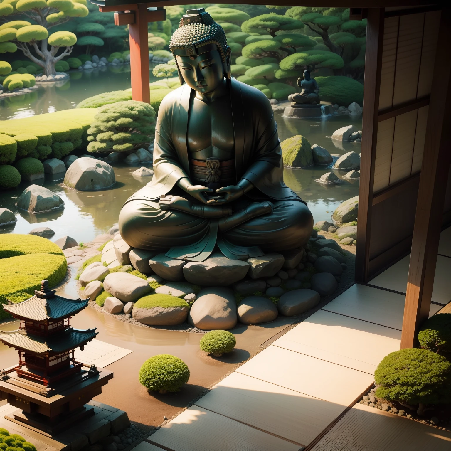 Japanese garden、Image of the Great Buddha of Japan