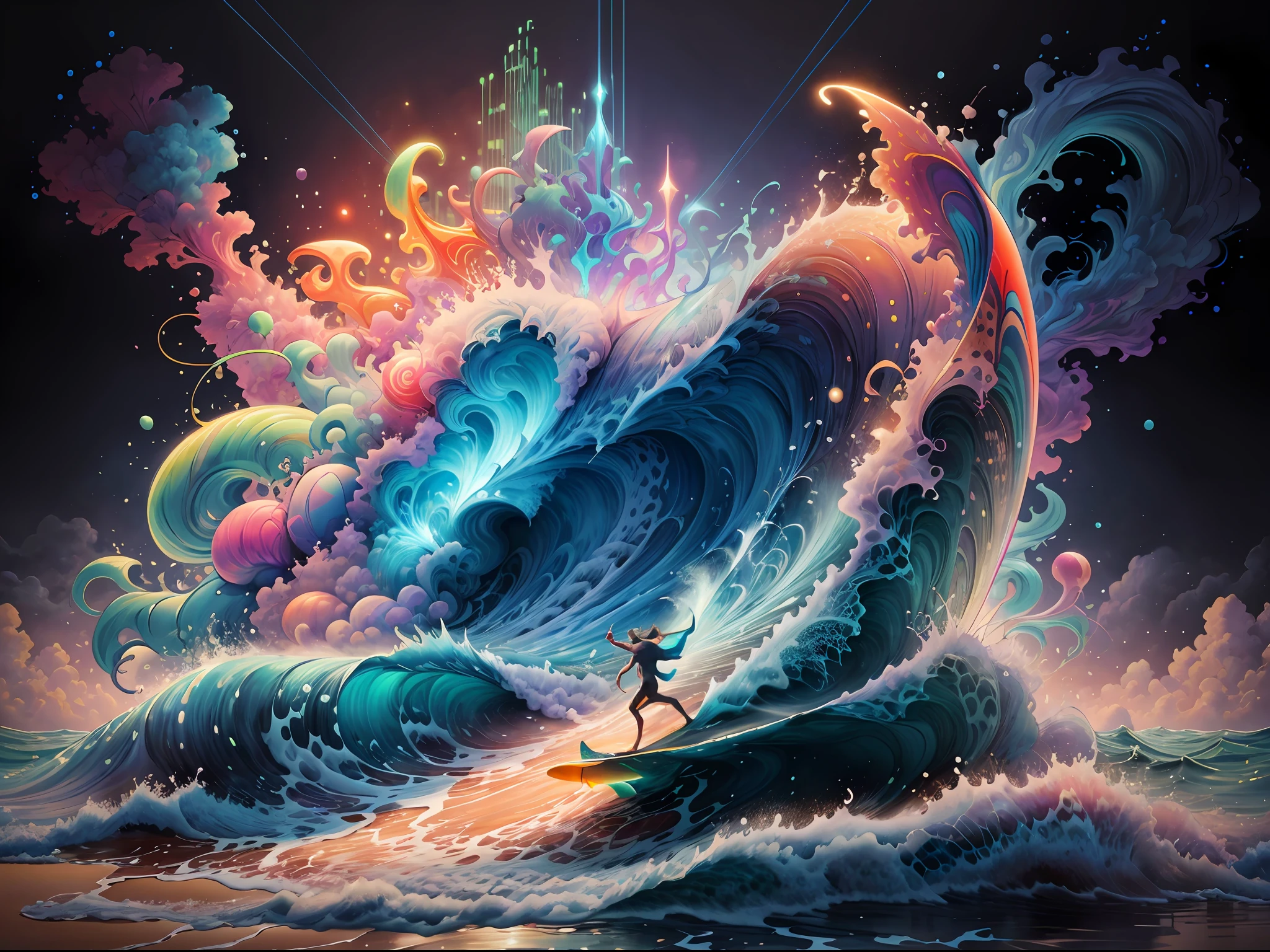 surfing surf realisitic vivid Beautiful fece beautiful
vivid pop music