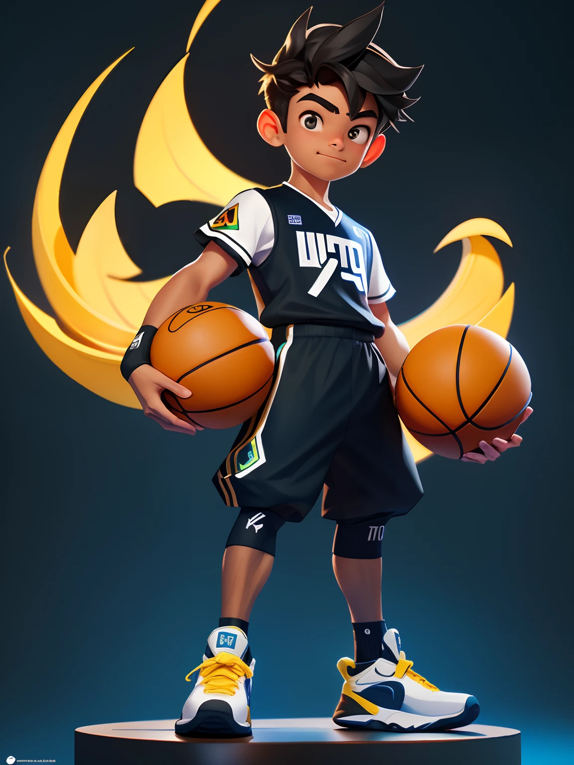 negro de 10 anos,rumo ao futuro,tmasterpiece,HighestQuali,((Fotorrealista:1.4))tmasterpiece,(tmasterpiece,Best quality at best)Cinco garotinhos fofos,Vestindo basketball shoes,bola de basquete,Olhos Elaborados,sorriso feliz,clean backdrop,renderizado,illustratio,muito delicado bonito,CG altamente detalhado,tamanho do arquivo enorme,super detalhamento,超A high resolution,A high resolution,Very detailed,((olhos e rostos muito detalhados)),olhos lindamente detalhados,rosto muito delicado, perfect lighting,Luz Facial,Cores Naturais,((Menino anos), fundo branco e simples