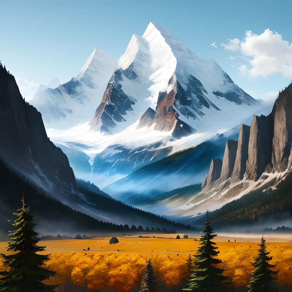 Garland under the mountains