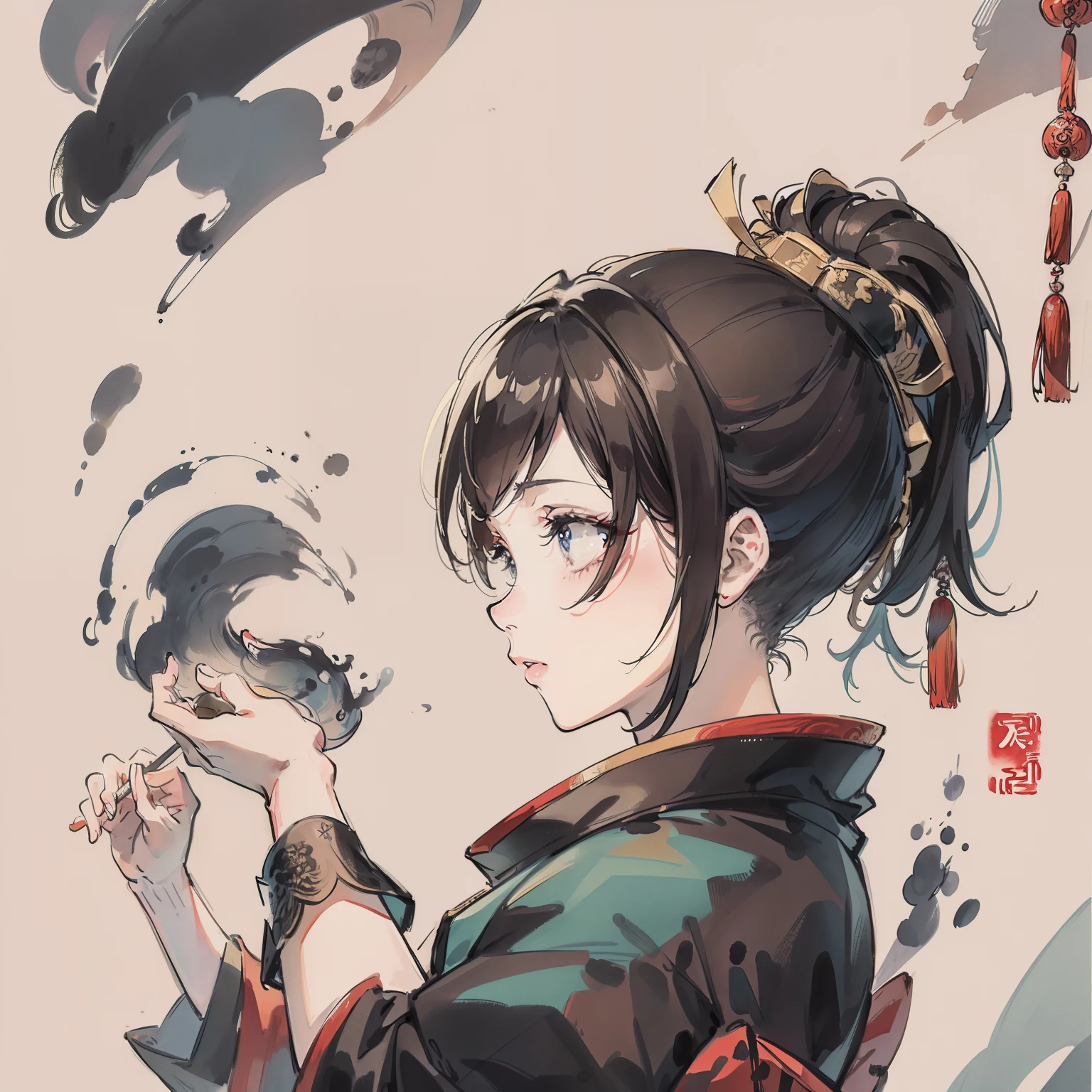 ink spatter,Tradition Chinese Ink Painting