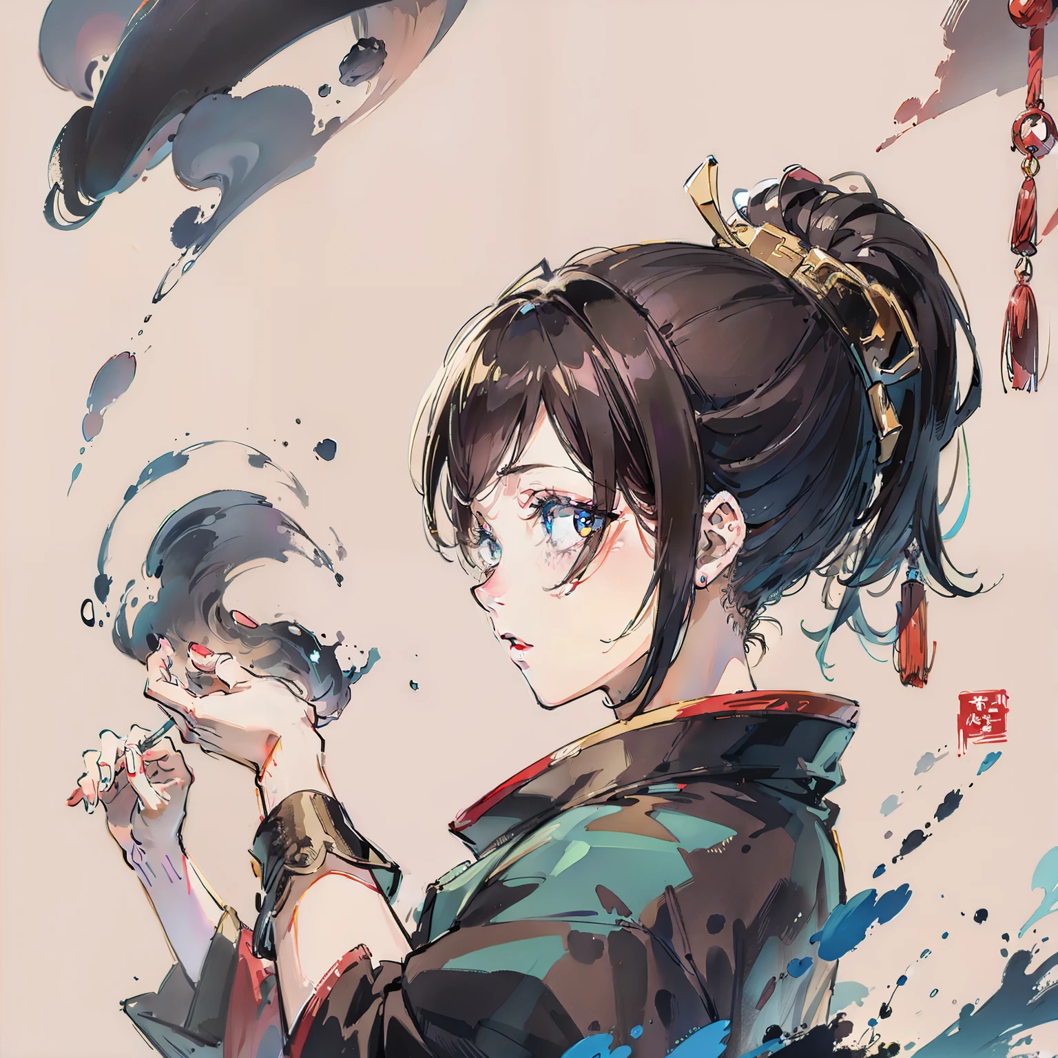 splashed ink