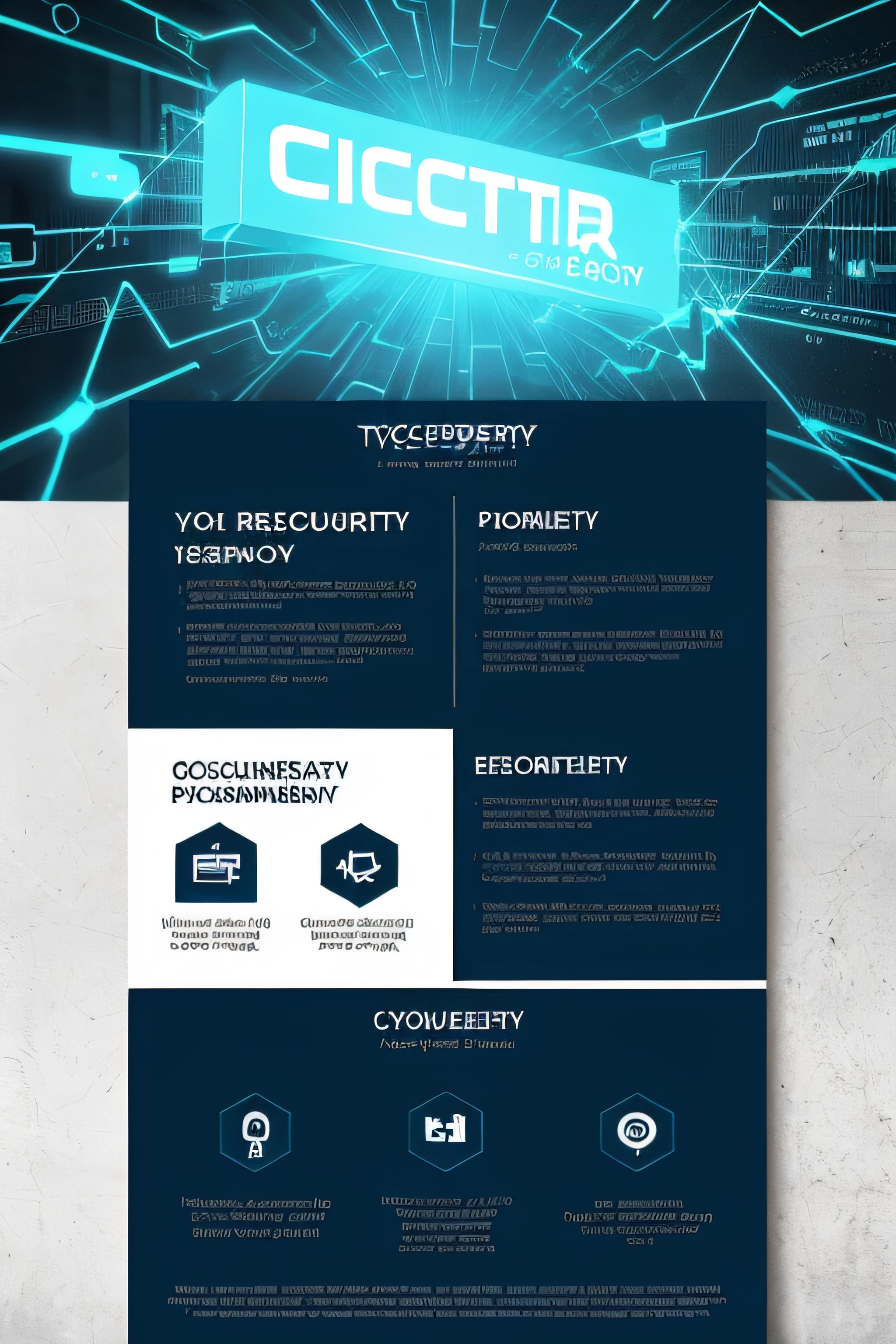 Company publicity,poster for,Cybersecurity