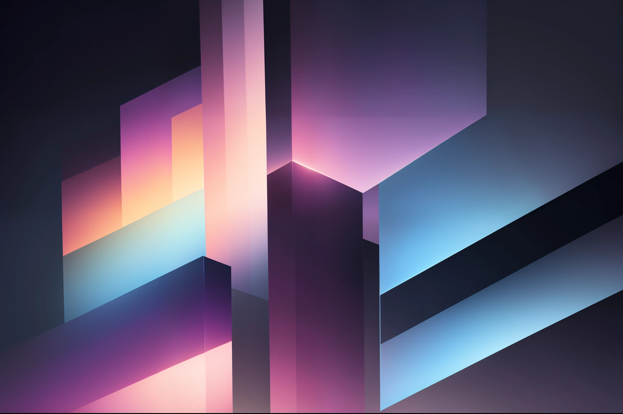 gradient abstract background, six shapes grid
