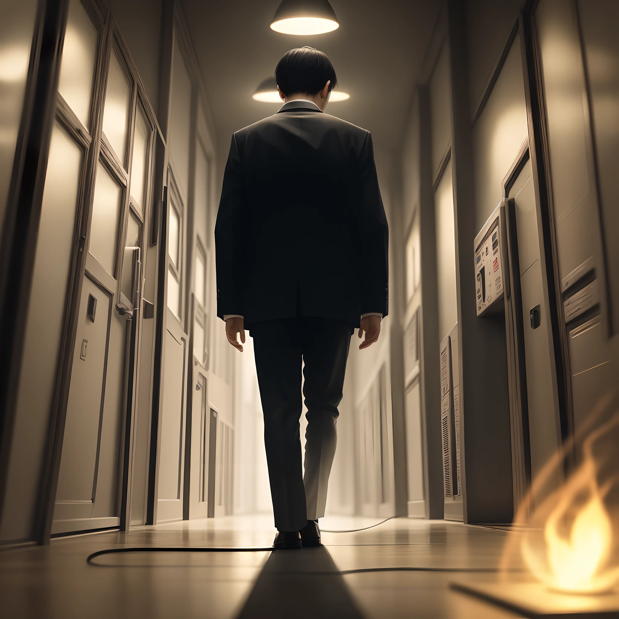 Looking back,The man was there,The lights are shining。