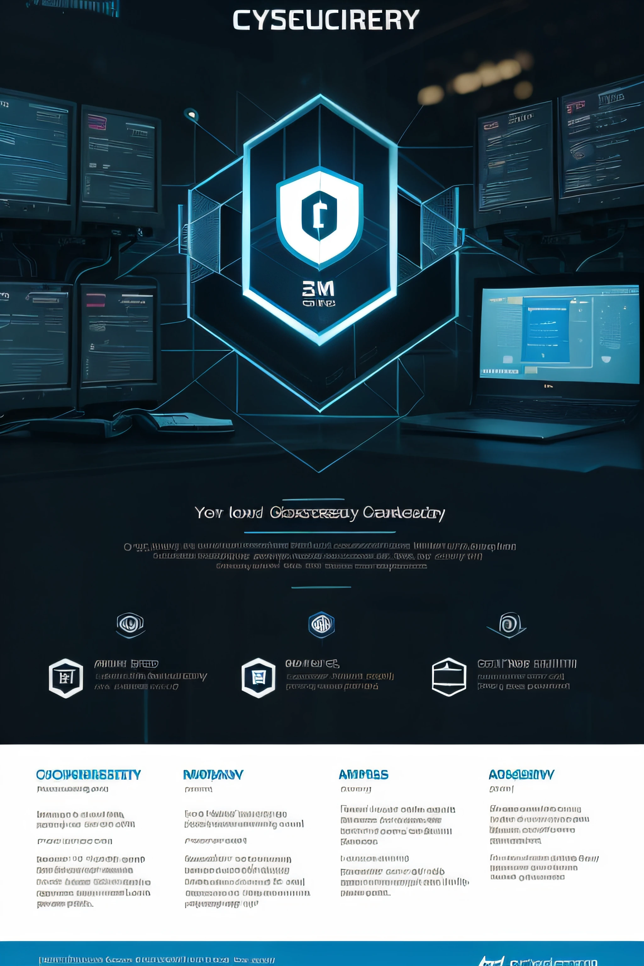 Company publicity，poster for，Cybersecurity，server