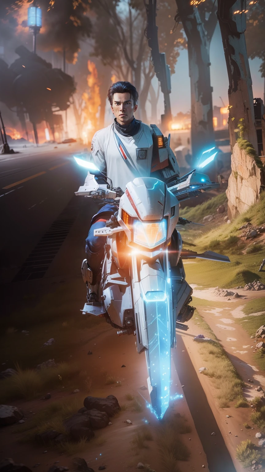 Scifi,mecha, movie background,, action movie, war area